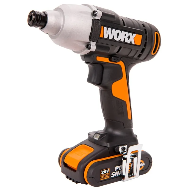 Винтоверт ударный WORX WX291 20V аккумуляторный, с АКБ на 2 А*ч , ЗУ и Кейс